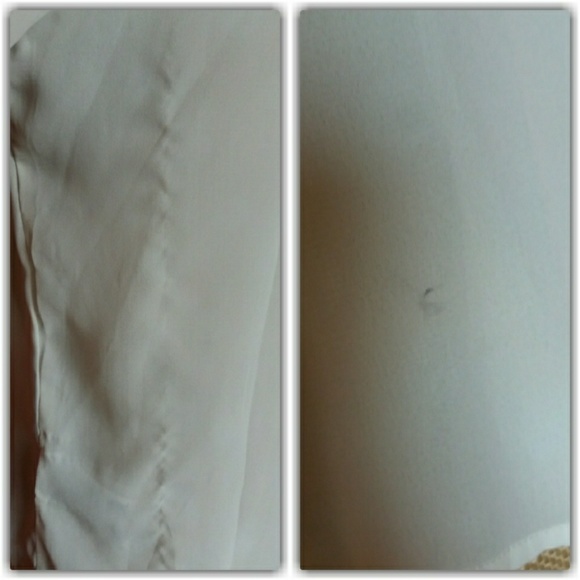 Off White Flowy Ruffled Button Down Blouse - Picture 5 of 5